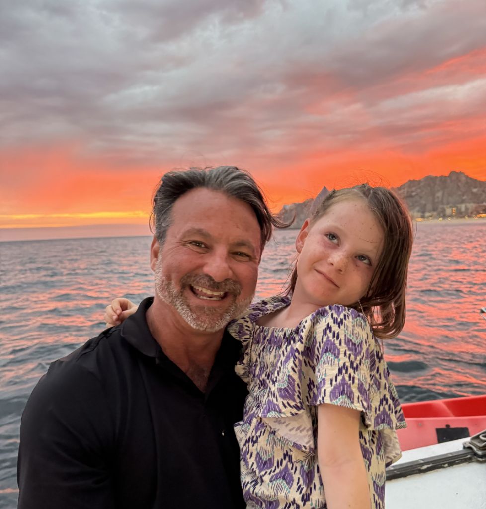 Sunset with daughter